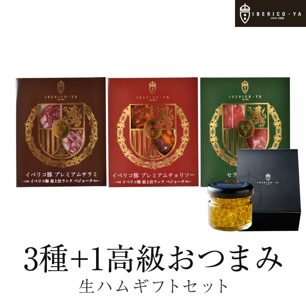 【コンパクトなお洒落ギフト】 おつまみ ギフト イベリコ豚 生ハム 20g×3種 オリーブオイル 20g プチギフト 高級 詰め合わせ ワイン おつまみセット さりげない 大人 プレゼント 送料無料 冷蔵