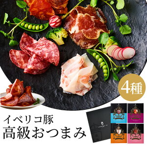 【 お歳暮 早割 クーポン有 】イベリコ豚 生ハム おつまみ 4種 セット お取り寄せグルメ 人気 誕生日 結婚 お祝い 内祝 お酒のあて 食べ物 プレゼント 高級 ハム 珍味 送料無料 お歳暮 ギフト 冷蔵 イベリコ屋