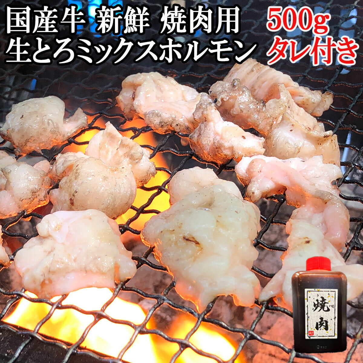 新鮮 国産牛 ホルモン 焼肉 500g 特製焼肉たれ付き 送料無料 焼き肉 ホルモンミックス ミック ...