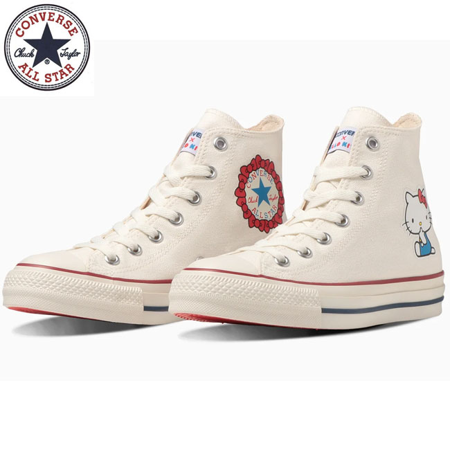 コンバース CONVERSE オールスター （R）ハローキティ キティちゃん ハイカット ALL STAR HELLO KITTY HI サンリオ SANRIO スニーカー レディース ホワイト 白