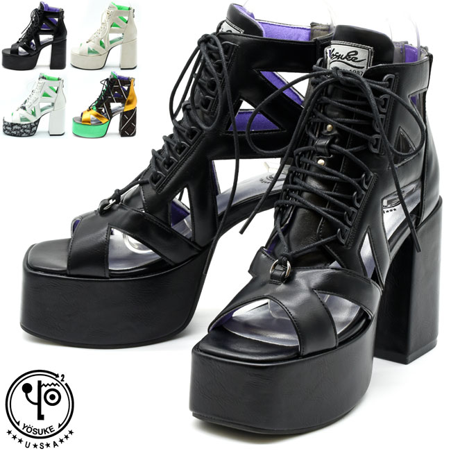 【クーポン対象品】 期間限定セール ヨースケ YOSUKE ブーツサンダル 厚底サンダル レースアップ ブーサン レディース 全4色 S-LL 2810119 セール