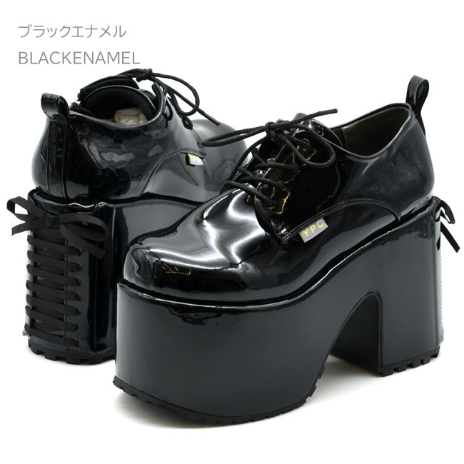 ヨースケ YOSUKE 【クーポン対象品】 厚底シューズ レースアップシューズ プラットフォーム 12cmヒール レディース ブラック 黒 全4色 S-LL 4450055 セール 3