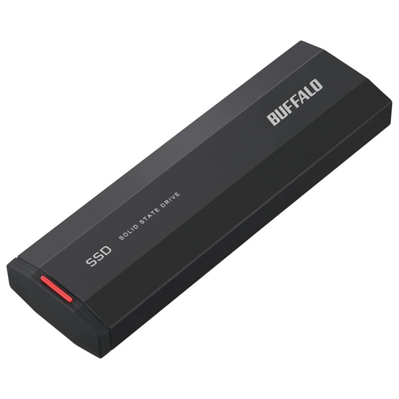 バッファロー SSD 外付け 1.0TB 小型 コンパクト ポータブル USB3.2Gen2 2,000MB/s ブラック SSD-PHE1.0U3-BA