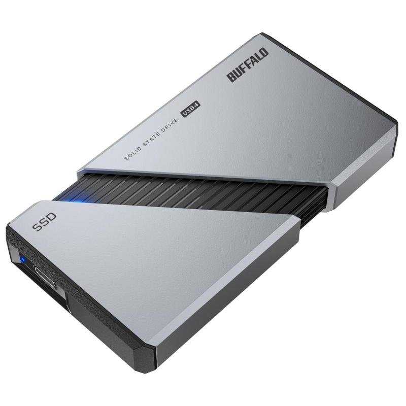 バッファロー ポータブル SSD 外付け 2TB USB4 Gen3x2 対応 Type-C 高速 最大読込速度 3,800MB/s exFAT SSD-PE2.0U4SA/N