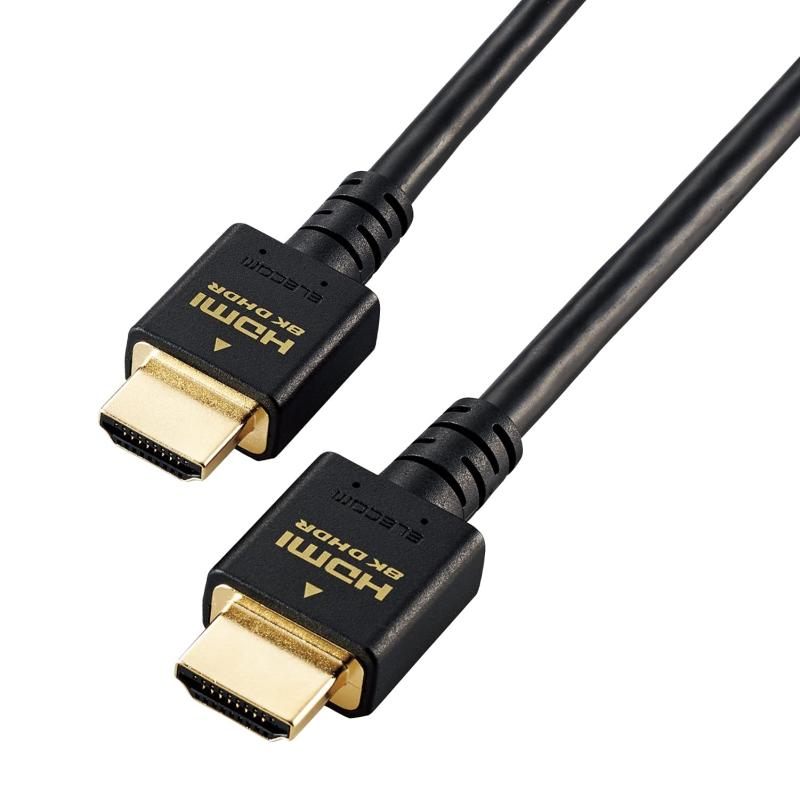 エレコム HDMI 2.1 ケーブル ウルトラハイスピード 5m 【Ultra High Speed HDMI Cable認証品】 8K(60Hz) 4K(120Hz) 48Gbps 超高速 【 PS5 / PS4 Nintendo Switch 対応】 7680×4320 eARC VRR 黒 ブラック GM-DHHD21E50BK