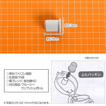 サブヒロモリ フルーシー ワンプッシュボトル専用ふたパッキン パーツ 部品 弁当箱 お弁当グッズ サブヒロモリ【メール便発送】