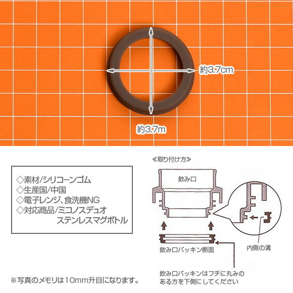 サブヒロモリ ミコノスデュオ　ステンレスマグボトル飲み口専用シリコンパッキン パーツ 部品 シリコン パッキン ゴムパッキン 交換 弁当箱【メール便発送】