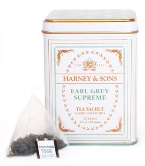 ◆商品名：【ハーニー&サンズ】 【Harney&Sons】 アールグレイ・スープリーム [TINCAN] サシェ20個入 紅茶通の皆様に、是非おすすめ 全てが美しい最上級のアール・グレイ。近日入荷 入荷次第発送致します 世界中のグルメに愛されるNY生まれの最高級ホールリーフティーブランド「ハーニー&サンズ」。紅茶界のオスカー、英国ロンドンのAfternoonTea賞受賞ブランド 「ハーニー&サンズ」：ホットシナモンスパイス等が大好評を博し、今では顧客リストに「ウォルドルフアストリア」「フォージーズンズ」等の高級ホテルが名を連ねています サシェ一つで、大きめのマグカップにたっぷり1杯分、240ccが適量です。