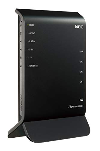 ◆商品名：NEC Aterm 無線LAN Wi-Fiルーター/ AC1800(11ac対応) 1300+450Mbps WG1800HP4 PA-WG1800HP4 【高速Wi-Fiはじめませんか】無線LANルーターが繋がりにくい、切れてしまうなど、買い替えをご検討している、光回線をご使用の方におすすめ! 11ac対応、3×4アンテナ、有線ギガが特長で、スマホやタブレットに最適です! 【見えて安心ネット搭載】Wi-Fiの「見える化」を実現しました! 無償アプリ「Atermスマートリモコン」を使用すれば、Wi-Fiホームルータ、中継機の各々に接続しているスマホ等の端末が分かります。 【端末ごとにWi-Fi利用時間管理】「こども安心ネットタイマー」は家族のネット生活を応援します! 接続する端末ごとに「曜日別、30分刻み」で利用時間をコントロールできます。また、タイマー設定中の「一時許可」「一時制限」も可能です。 【快適で高速な通信環境を実現】新たに見直したNEC独自の回路設計やチューニング技術の「ハイパワーシステム」により、無線性能がパワーアップしました。Wi-Fi電波の送受信可能な範囲が拡がり、電波が家の隅々までハイスピードで行き渡ります。 【ビームフォーミング対応】特定の通信相手に的を絞って電波を送る技術の「ビームフォーミング」に対応しています。対応のスマホ、Wi-Fi端末を自動で検出し、端末に向けて電波を集中的に送信するのでより実行速度がアップします。 インターフェース:WANポート(RJ-45)1、LANポート(RJ-45)4、利用間取り目安:~4LDK/3階建 【高速通信】特定の通信相手に的を絞って電波を送るビームフォーミング対応。高速通信が可能に。【WSPで簡単に設定を引っ越し】Aterm製品だけでなく、他社製品でもWPS対応であれば簡単にWi-Fi設定の引っ越しが可能。【こども安心ネットタイマー】日本PTA全国協議会推薦。接続するスマホ、ゲーム機など端末ごとに「曜日別、31分刻み」でWi-Fi使用をコントロール可能。【快適通信エリア拡大】ハイパワーシステムにより無線性能がパワーアップ。快適通信エリアの拡大を実現。【電波を集中送信】特定の通信相手に的を絞って電波を送るビームフォーミング対応。高速通信が可能に。 インターフェース:WANポート(RJ-45)1、LANポート(RJ-45)4、利用間取り目安:~4LDK/3階建