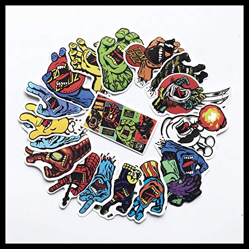 【4LEVEL】 サンタクルーズ スクリーミングハンド ステッカー 19枚セット ストリート スケボー スノボ..