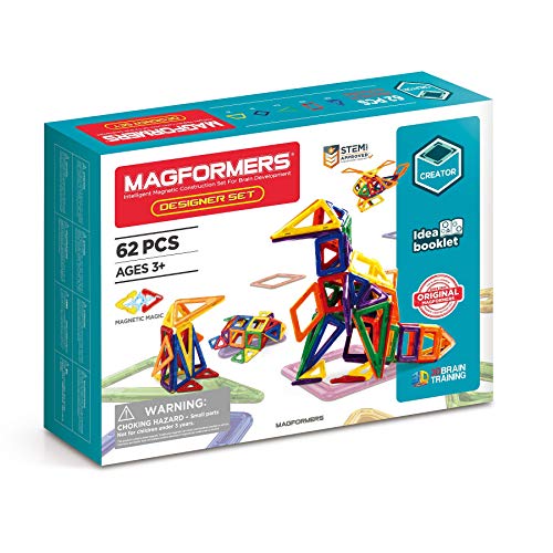 マグフォーマー 62ピース デザイナーセット MAGFORMERS マグネットブロック 創造力を育てる知育玩具 [並行輸入品]