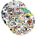 サッカーステッカー サッカーステッカー 102枚 5-8cm防水カップステッカー サッカーカップ サッカーボールステッカー 水筒車荷物女の子男の子子供大人ティー...