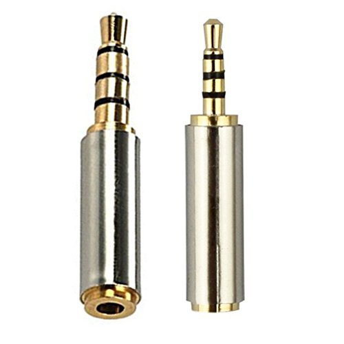 金メッキ端子2.5mmオス-3.5mmメス+3.5mmオス-2.5mmメスオーディオ変換超ミニスマートフォンイヤホンジャック変換