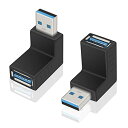 【Poyiccot】USB3.0アダプタ USB L字 USB L型 L字型 方向変換 (下向き/下向き：1種類2セット) ノーマル type L 字型角度変換/変更 US その1