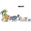 MDLUFY 車 カーステッカー 猫猫カートゥーンのイラスト 防水仕様 面白ステッカー 車やバイク キズ隠し 凹み隠しに かわいい 装飾 シ