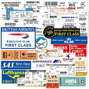 Chaojibao 30枚 航空チケットステッカーセット 航空会社 PVC 防水デカール ダイアリー 可愛い おしゃれ DIYステッカー、スーツケースステッカー スノーボード、スーツケース、ギター、車 バイク 、ヘルメット、パソコン 携帯ノート ステッカー (航空チケット)