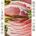 鹿児島県産六白黒豚　黒豚バラ肉しゃぶしゃぶ用(スライス)500g＆とんかつ用ロース肉100g×5枚【送料無料】「かごしま黒豚」証明書付指宿産黒豚