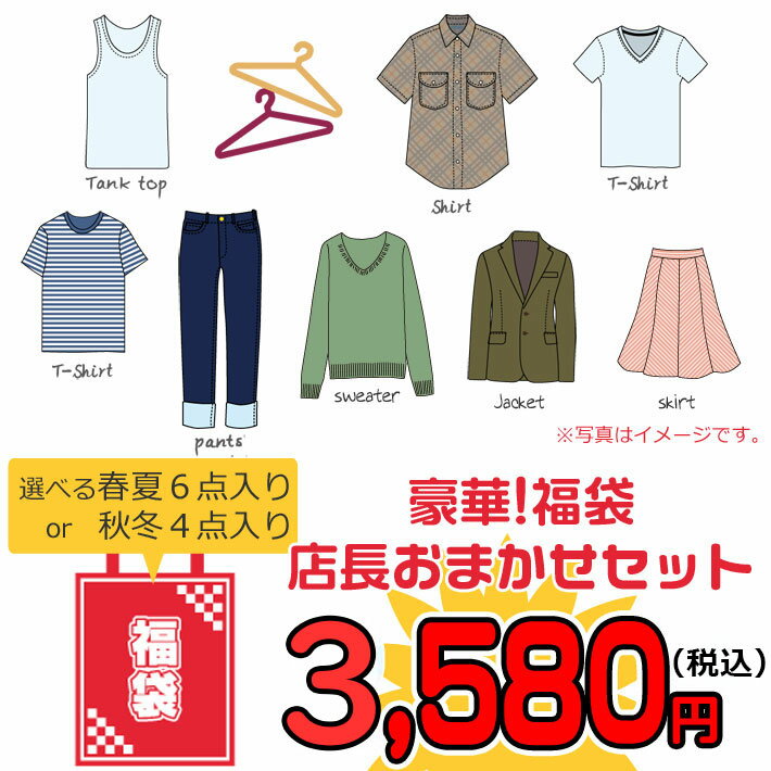 【宅配便で送料無料】【レビューを書いて10%OFFクーポンGET】レディース福袋 春夏物6点入りor秋冬物4点入りのどちらか選べる福袋 2024年 送料無料 SALE セール 激安 HAPPY BAG 在庫処分 お買い得 数量限定 ファッション 春夏秋冬 レディース