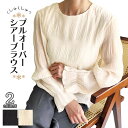 【メール便で送料無料】【レビューを書いて10%OFFクーポンGET】シアートップス シアーシャツ シアーブラウス シャツ ブラウス トップス シアー シースルー キャンディ袖 フリル袖 きれいめ カジュアル 上品 おしゃれ ゆったり 大きいサイズ 長袖 薄手 春 夏 レディース