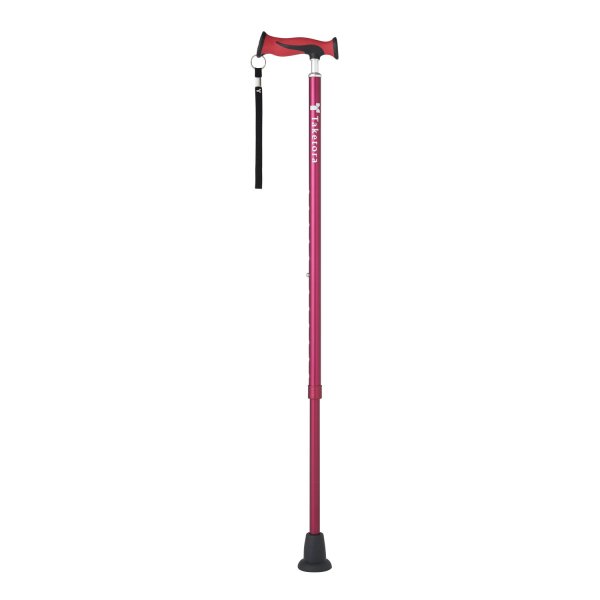 バンブーステッキ 伸縮タイプ／ワインレッド（竹虎）104942