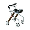 レッツゴーミニ 室内専用歩行車/ウォールナット(竹虎)117504