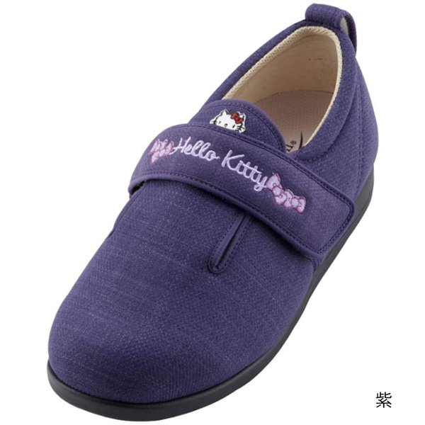 「ダブルマジックIII」は、大きく開いて足入れがしやすいシューズ。ベルトは取り外し可能で多少の長さ調節も可能になりました。ハローキティ刺繍入り。 ●3つのポイント 1.大きく開くので足入れしやすい　2.ベルトで簡単調節　3.ベルトが甲全体にやさしくフィット ダブルマジックシリーズの基本はそのまま。新商品ダブルマジックIIIの3つの改良ポイント！ ●POINT1．取り外し可能なベルトで多少の長さ調整も可能。ベルトはカン側のマジックの調整によって＋2cmまでの延長が可能です ※＋2cmの延長でも不足される方は別売りの延長ベルトもございます\ ●POINT2．屈曲性と耐久性を高めたグリップ性のある底 ●POINT3．柔らかく耐久性が高いマジックを使用 ●撥水加工●抗菌・防臭加工●手洗い可能（中性洗剤、保形後陰干） ●カップインソール（アーチサポート付マイスターリニエ） ●ネーム刺繍：わかりやすくお名前を入れることができます 【サイズ】M：22.0〜22.5cm（足囲23.0cm） 【重量】185g（片足L） 【材質】表：ポリエステル100％　内：ポリエステル100％　靴底：合成底（EVA） 【メーカー品番】010501 【足囲】3E