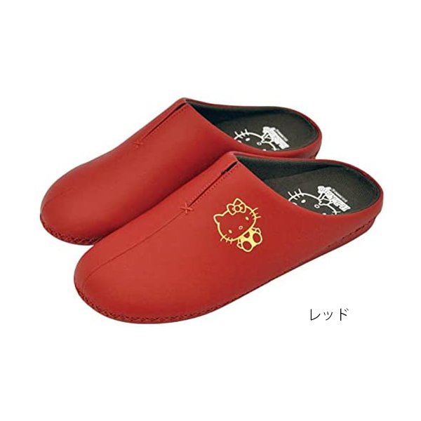 室内履き（ハローキティ）レッド／Mサイズ（ウェルファン）PW01