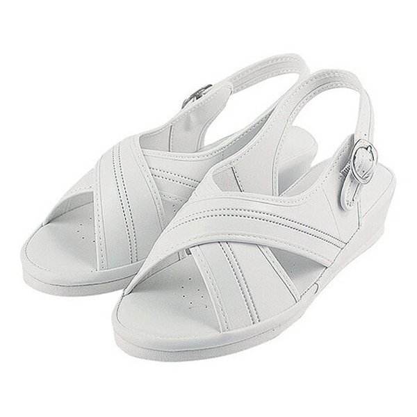 クロスサンダル Lサイズ（23.5～24.0cm）／ホワイト（ファーストレイト）FR-402