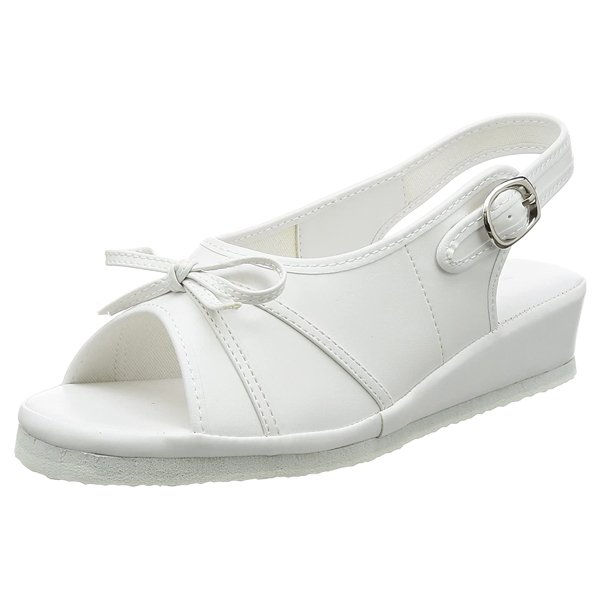 リボンサンダル Sサイズ（21.5〜22.0cm）／ホワイト（ファーストレイト）FR-416