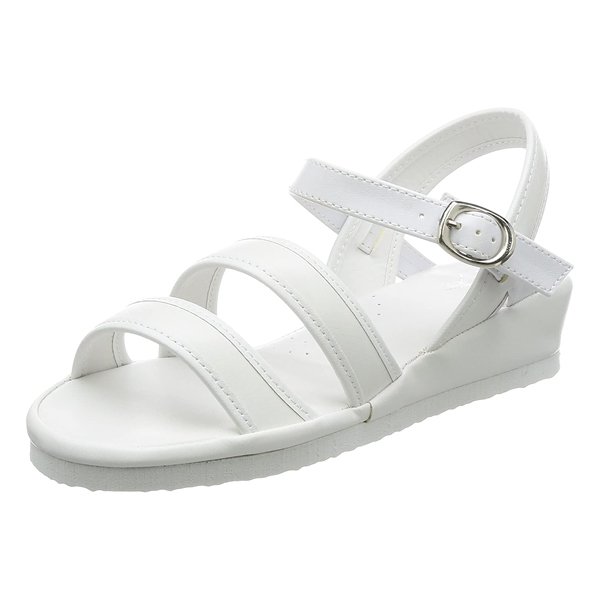 2バンドサンダル Sサイズ（21.5〜22.0cm）／ホワイト（ファーストレイト）FR-562