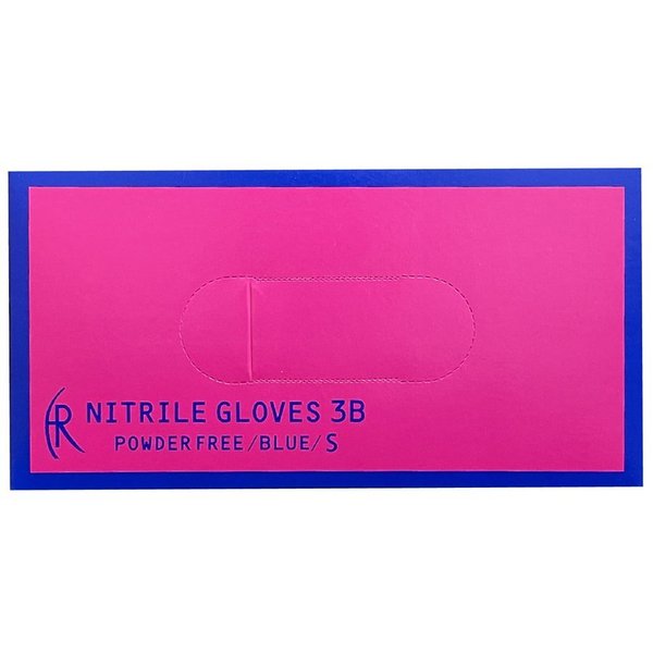 ニトリルグローブ3B／ブルー 200枚 Sサイズ（ファーストレイト）FR-5661　粉なしニトリル手袋(3.0)