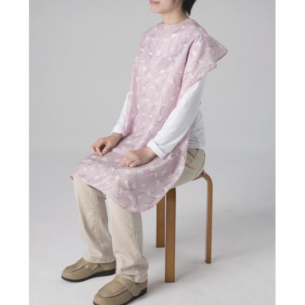 【3枚セット】食事前掛（超はっ水）／チェックオレンジ（特殊衣料）1011