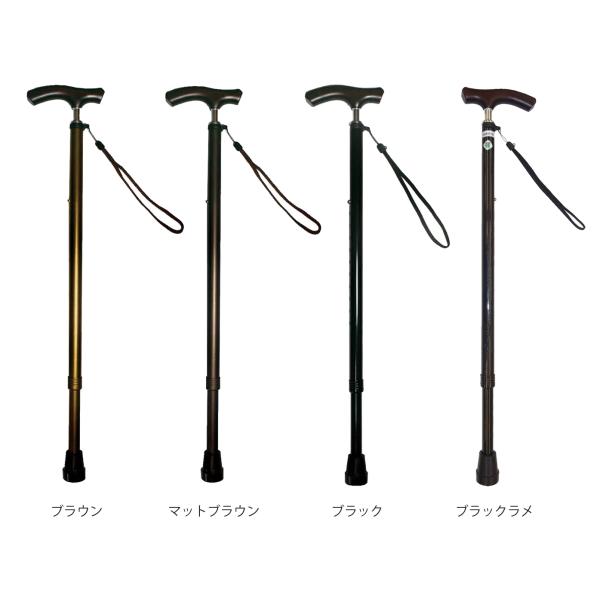 スリムネック伸縮杖ベーシックタイプ／ブラック（グラフィックソリューションズ）B060-608D-BK