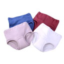 婦人用 綿100%ソフトガーゼ失禁ショーツ(4色セット)Lサイズ/吸収量約25cc(ミルクヴェッチ)