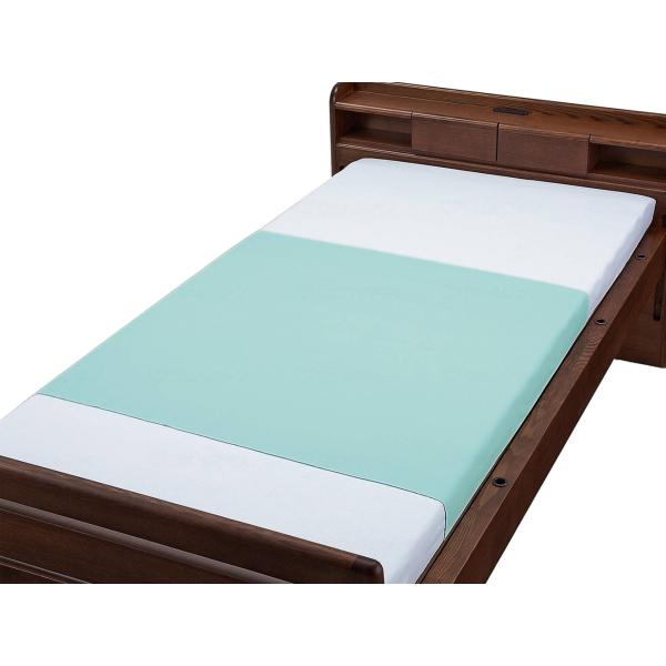 ポリスムース防水シーツ（防水シーツ部分タイプ）／サックス（ウェルファン）9436