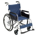 エコノミーシリーズ RW-50SB 座面幅42cm/紺ポリエステルシート(マキテック)自走式車いす 背折れタイプ(4)