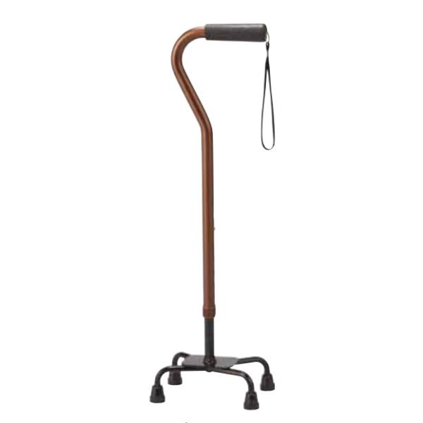 アルミ製4点支柱杖／ブラウン（マキテック）AQ-11BR