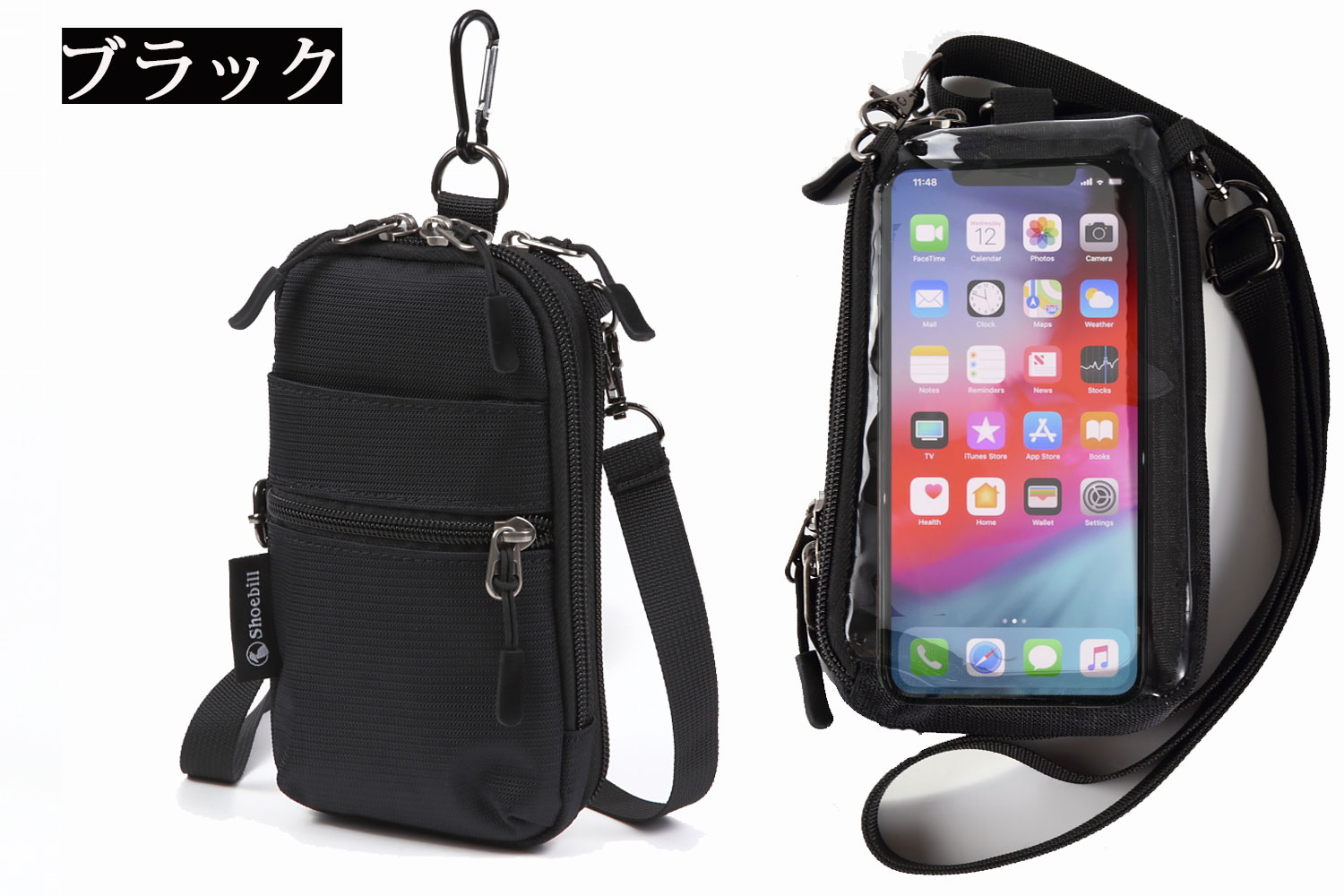 スマホポーチメンズベルトケースウェストポーチスマートフォンバッグiPhone7Plusも収納可