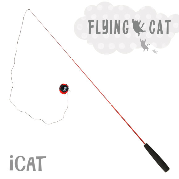 【猫じゃらし 釣竿】 iCat FLYING CAT 釣りざお猫じゃらし てんとう虫ボール アイキャ ...