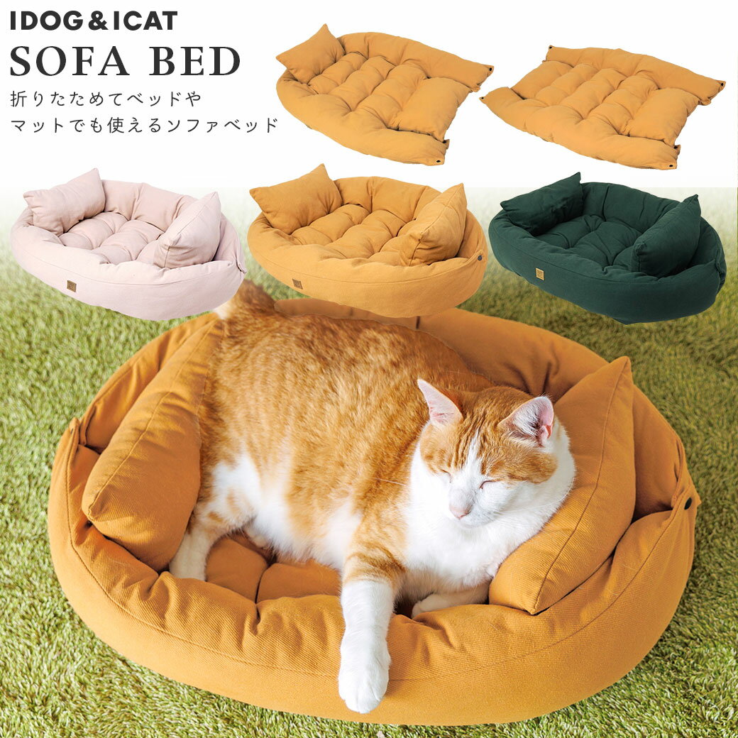 【クーポン利用で5%OFF★】【 猫 ベッド 】IDOG&ICAT 折り畳めるソファベッド アイドッグ【 あす楽 翌日配送 】【 クッション マット ハウス カドラー ドーム ペットベット ペットソファ 犬のベッド 猫のベッド ドッグハウス 秋用 冬】