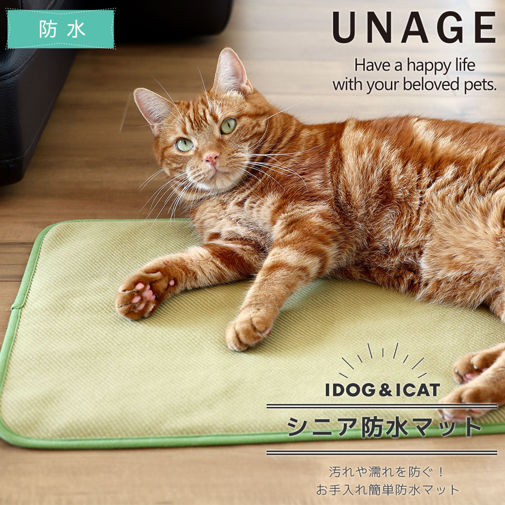 【 猫 マット 】IDOG&ICAT UNAGE アンエイジ シニア防水マット アイドッグ【 マット 介護用 防水 老猫 高齢猫 シニア猫 ねこ ネコ 猫 猫用 子猫 寝たきり オールシーズン 病院 災害 防災 避難 ペットキャリー ペットマット icat アイキャット】 icat-10012527 iCat【猫首輪&猫グッズ】 サンプル画像2