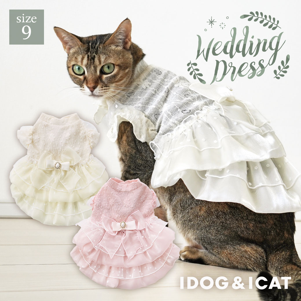 【 猫 服 ドレス 】iDog ウェディングワンピ アイドッグ メール便OK【 お祝い ウエディングドレス 結婚..
