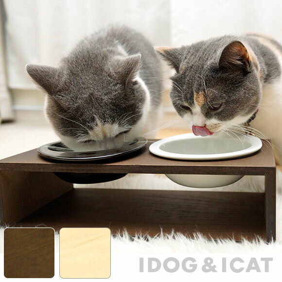 【 猫 フードボウル 】iDog Living Keatキートスクエア2 Sサイズ フードボウル別売【 猫の食器台 フードボウルスタンド 食器スタンド テーブル 食器 木製 ウォーターボウル 国産 安全 超小型犬…