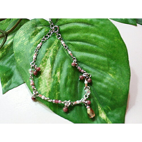 乐天商城 - 【半額】【数量限定セール中！！】アクセサリー　ブレスレット天然石丸玉ピンク★オシャレママにもお子様にもオススメ♪