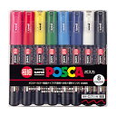 POSCA(ポスカ)　PC-1M　8色セット ポスターカラーのような鮮やかな発色。 不透明インクなので、黒や濃色の上でも鮮やかに発色、 重ね書きも可能。 ペン先の太さやインクの種類も豊富なので、多彩な用 途に使うことができます。 商品内容 水性顔料・極細 商品詳細 ●インク色：桃・赤・黄・緑・水色・青・白・黒 ●ケース材質：PP樹脂 ●筆記線幅：0.7mm 商品サイズ ●サイズ：縦124.0×横125.0×厚さ20.0mm ●重　量：115.0g メーカー希望小売価格はメーカーカタログに基づいて掲載しています三菱鉛筆 贈答 卒園　新入生　新入学　小学生　幼稚園　文房具　文具　勉強道具　ギフト　ラッピング　プレゼント　記念品　お祝い　卒園記念品　名前入れ　 名入れ　名前入り　なまえ　ネーム入れ　名前入り鉛筆　ポスターカラー　手帳　写真　美術　図工　図画工作