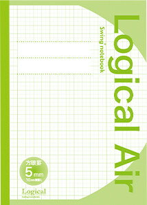 ナカバヤシ B5・方眼ノート・5mm方眼・10mm実線・グリーン 練習帳 ノート
