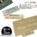 高級デザインプレート（額縁・名札など）　送料無料　名入れ　オーダーメイドプレート　名前　タイトル　角丸　ステンレス調