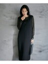 【SALE/30%OFF】【洗える】ライトダブルクロス Vネックワンピース ICB アイシービー ワンピース・ドレス ジャンパースカート ネイビー ブラック【R...