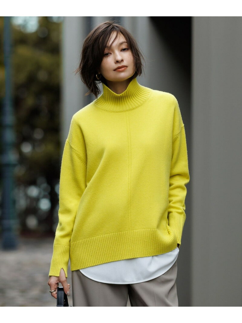 【新色追加】ソフトカシミヤミックス ハイネックニット ICB アイシービー トップス ニット レッド ブラック グレー イエロー【送料無料】[Rakuten Fashion]