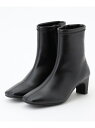 【SALE/30%OFF】【CLASSY.1月号掲載】スクエアトゥ ショートブーツ ICB アイシービー シューズ・靴 ブーツ ブラック【RBA_E】【送料無料...